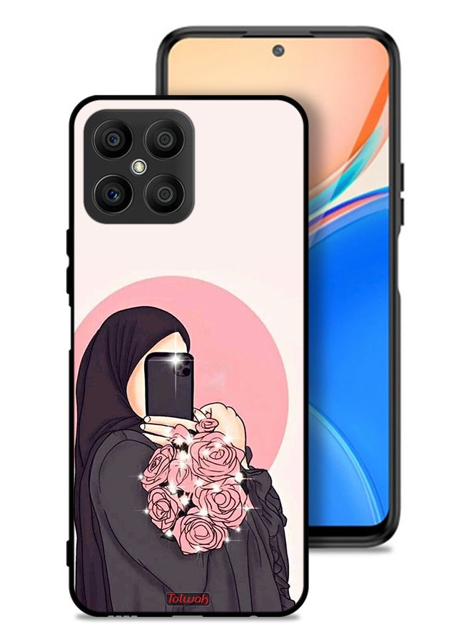 Tolwak غطاء حماية لهاتف Honor X8 4G لالتقاط الصور الذاتية أثناء حمل الزهور - Image 1