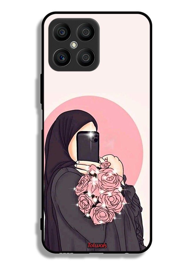 Tolwak غطاء حماية لهاتف Honor X8 4G لالتقاط الصور الذاتية أثناء حمل الزهور - Image 2