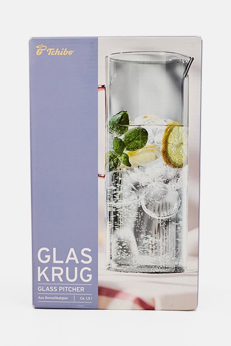 Tchibo Glass Pitcher 1500 ml, Transparent Grey  - Image 2