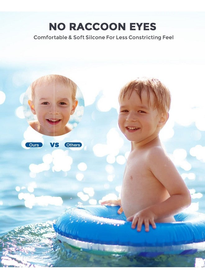 OMID Kids Swim Goggles 2 Packs P2 Comfortable Polarized Unisex Child Swimming Goggles Anti Fog No Leaking Swim Goggles For Children With Uv Protection Age 6 14 (Black Blue+Black Red) - Image 4