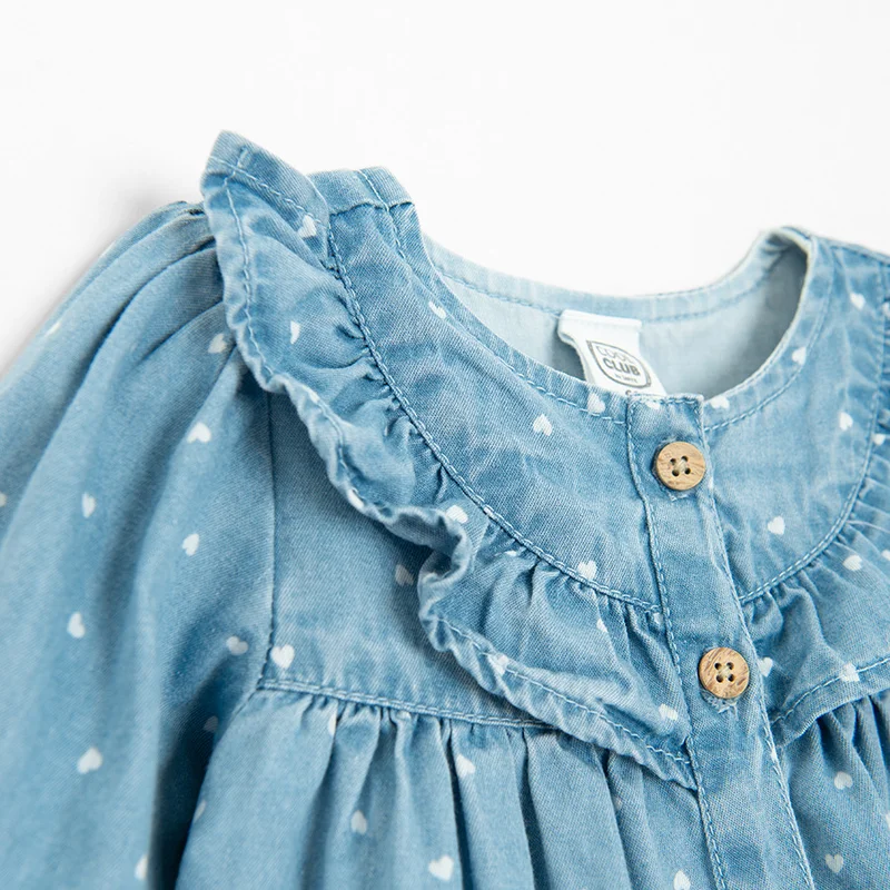 كول كلوب من سمييك CJG3200434 BLUE COTTON DRESS L/S