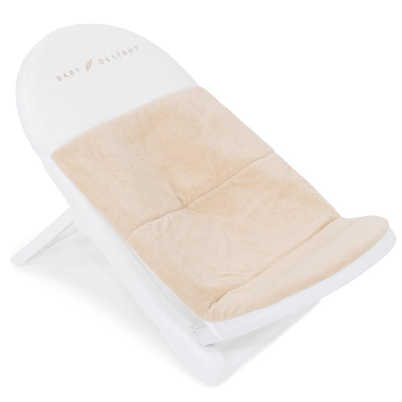 Baby Delight Cushy Nest Cloud Premium Organic Infant Bather | Baby Bath Seat | Comfortable Infant Bath Seat with Support | for Sinks and Tubs | Organic Oat - Image 1
