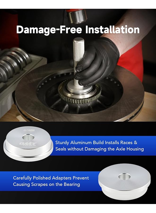 Orion Motor Tech Bearing Press Kit, 10Pc Bearing Race And Seal Driver Set With Seal Driver And 9 Bearing Adapters, Seal Installer Bearing Driver Kit For Bearing Installation - Image 4