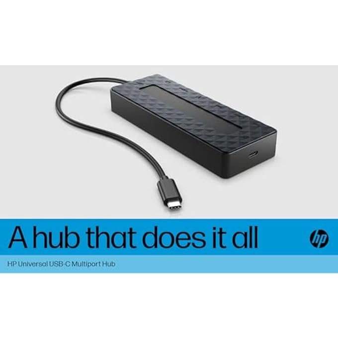 HEWLETT PACKARD UNIVERSAL USB-C 7-IN-1 MULTIPORT HUB DOCKING STATION BUNDLE W/DKZ HUB, 4 USB PORTS, HDMI 2.0, DISPLAY PORT 1.2, RJ-45, USB-C POWERED, NO POWER SUPPLY, W/SINGLE CABLE CONNECTION TO ANY BRAND LAPTOP - Image 2