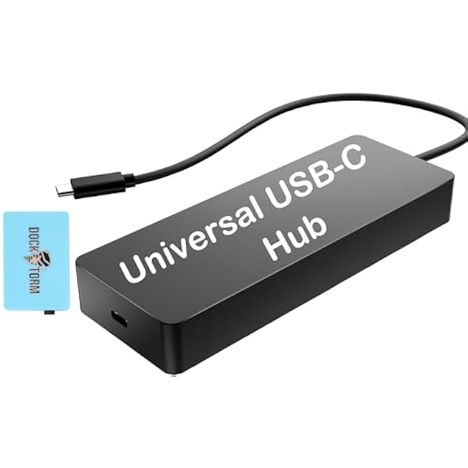 HEWLETT PACKARD UNIVERSAL USB-C 7-IN-1 MULTIPORT HUB DOCKING STATION BUNDLE W/DKZ HUB, 4 USB PORTS, HDMI 2.0, DISPLAY PORT 1.2, RJ-45, USB-C POWERED, NO POWER SUPPLY, W/SINGLE CABLE CONNECTION TO ANY BRAND LAPTOP - Image 1