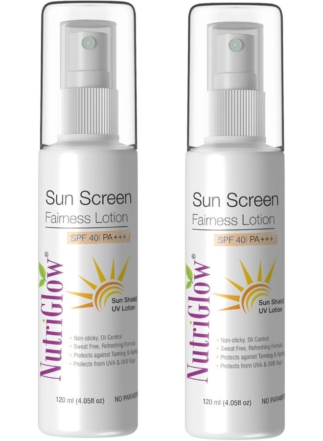 NUTRIGLOW NUTRIGLOW Fairness Sunscreen Lotion Whitens Dull and Damage Sun Oil Control/Tanning and Ageing Skin Care Treatment  - Image 1