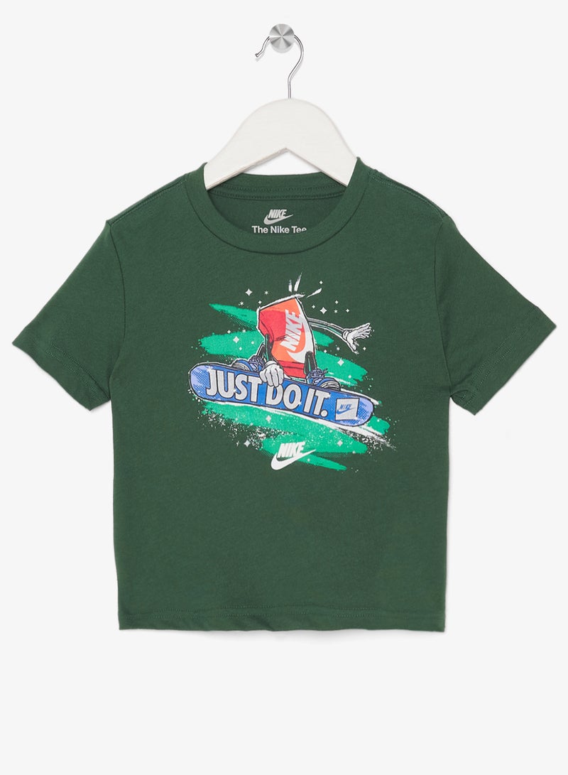 نايكي تيشيرت بناتي ثلجي واسع - Image 1