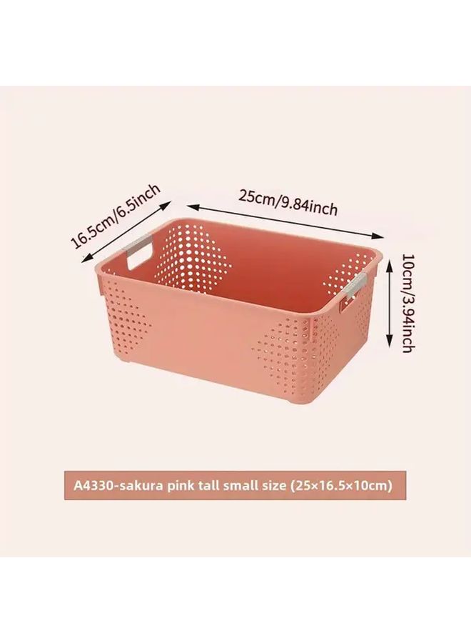Mustard Yellow Three Pack Storage Baskets Dwarf Large Size Plastic Organizer Box for Kitchen Shelf Desktop Home Dormitory Office - Image 5