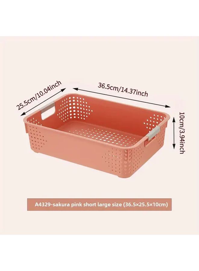 Mustard Yellow Three Pack Storage Baskets Dwarf Large Size Plastic Organizer Box for Kitchen Shelf Desktop Home Dormitory Office - Image 4