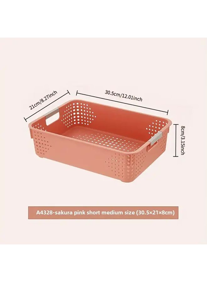 Mustard Yellow Three Pack Storage Baskets Dwarf Large Size Plastic Organizer Box for Kitchen Shelf Desktop Home Dormitory Office - Image 3