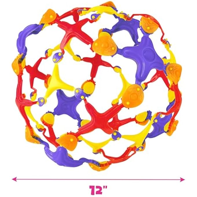 ORB Curiosities Jumbo Flower Expand-A-Ball (Purple) - Expands from 5" to 12" - Expandable Sensory & Fidget Sphere and Breathing Ball Toy - Great for Breathing Exercises and Play for Kids and Adults - Image 4