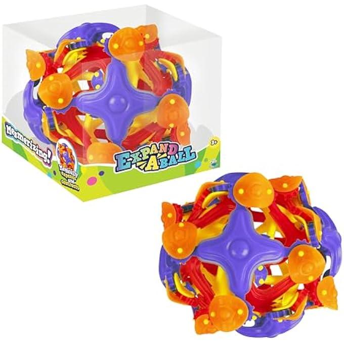 ORB Curiosities Jumbo Flower Expand-A-Ball (Purple) - Expands from 5" to 12" - Expandable Sensory & Fidget Sphere and Breathing Ball Toy - Great for Breathing Exercises and Play for Kids and Adults - Image 2