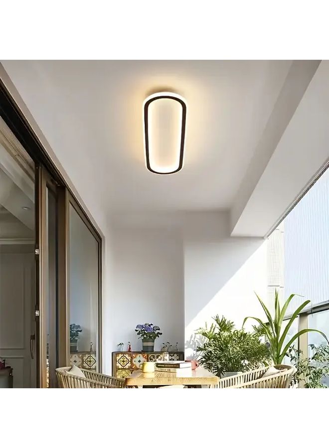 Modern Black LED Ceiling Light With Switchable Color Temperature 3000K 4500K 6500K Detachable Hard Wired Hardware Included For Living Room Bedroom Kitchen Attic Corridor Balcony - Image 5