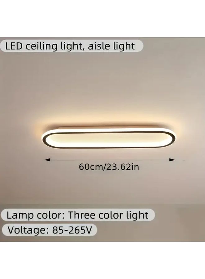 Modern Black LED Ceiling Light With Switchable Color Temperature 3000K 4500K 6500K Detachable Hard Wired Hardware Included For Living Room Bedroom Kitchen Attic Corridor Balcony - Image 3