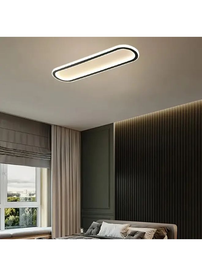 Modern Black LED Ceiling Light With Switchable Color Temperature 3000K 4500K 6500K Detachable Hard Wired Hardware Included For Living Room Bedroom Kitchen Attic Corridor Balcony - Image 4