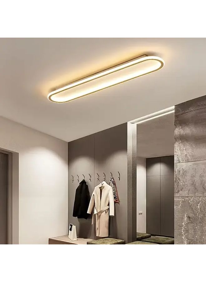 Modern Black LED Ceiling Light With Switchable Color Temperature 3000K 4500K 6500K Detachable Hard Wired Hardware Included For Living Room Bedroom Kitchen Attic Corridor Balcony - Image 1