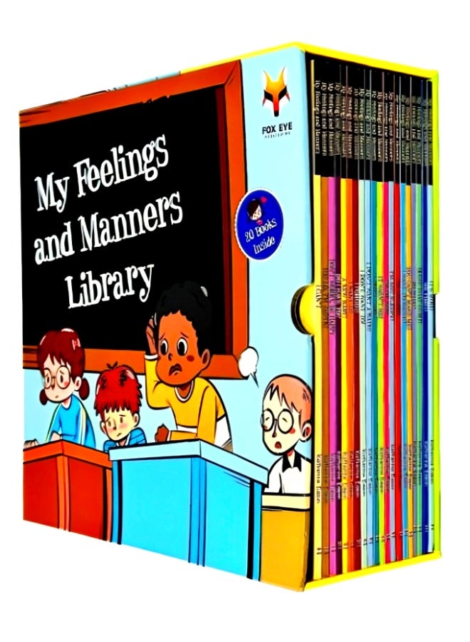 مكتبة مشاعري وآدابي (مجموعة مكونة من 20 مجلدًا في صندوق)