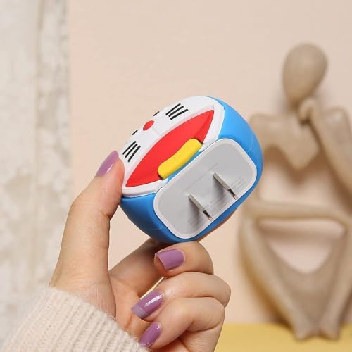 Cerlink Charger Cable Protectors for iPhone Chargers 18W 20W Type C, 3D Cute Protective Case Cover Cartoon Style Fully Charger & Adaptor Protection Set-1 (Doraemon) - Image 2