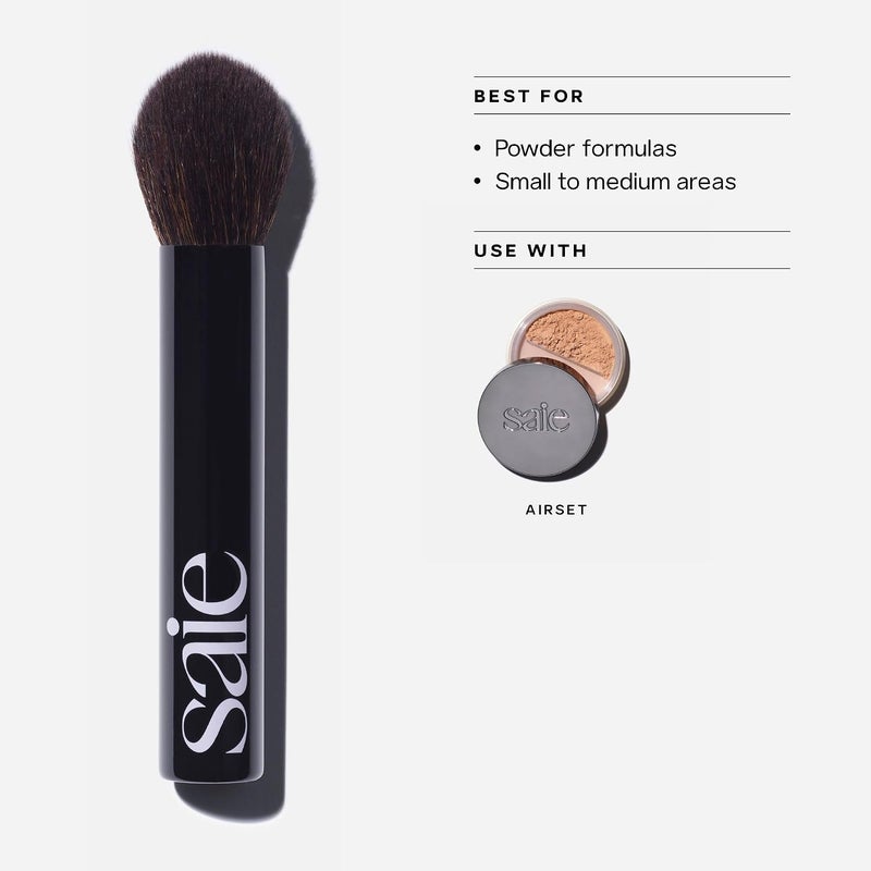 Saie The Fluffy Brush - Soft, Multi-Use Targeted Powder Brush - Tapered Tip for Precision Application - Vegan, Cruelty-Free (1 Count) - Image 2