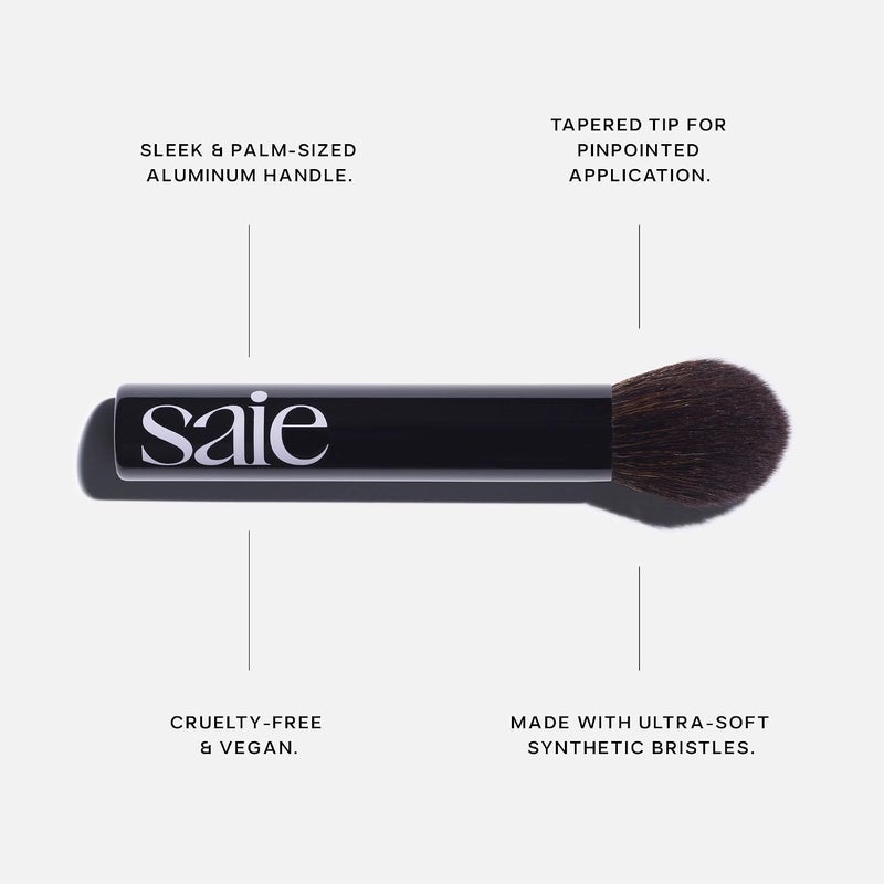 Saie The Fluffy Brush - Soft, Multi-Use Targeted Powder Brush - Tapered Tip for Precision Application - Vegan, Cruelty-Free (1 Count) - Image 1