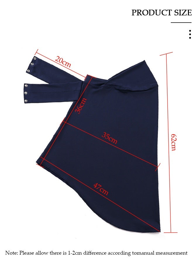 DUNISO Instant HInstant Hijab Button Design, Fashion Hijab for Women, Instant Snap Fastener Hijab Inner Cap, Full Cover Head Wraps Scarf - Image 2