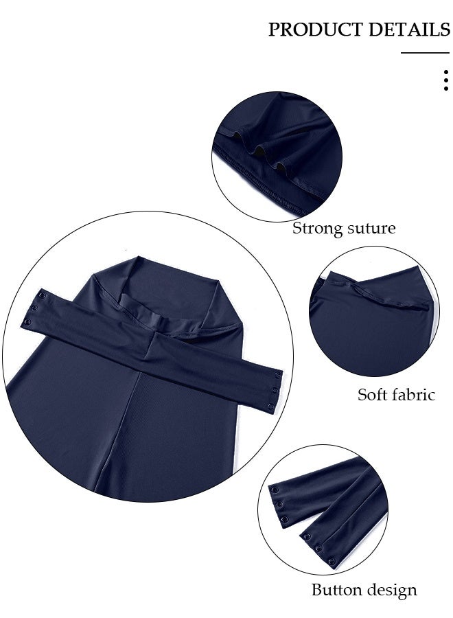 DUNISO Instant HInstant Hijab Button Design, Fashion Hijab for Women, Instant Snap Fastener Hijab Inner Cap, Full Cover Head Wraps Scarf - Image 4