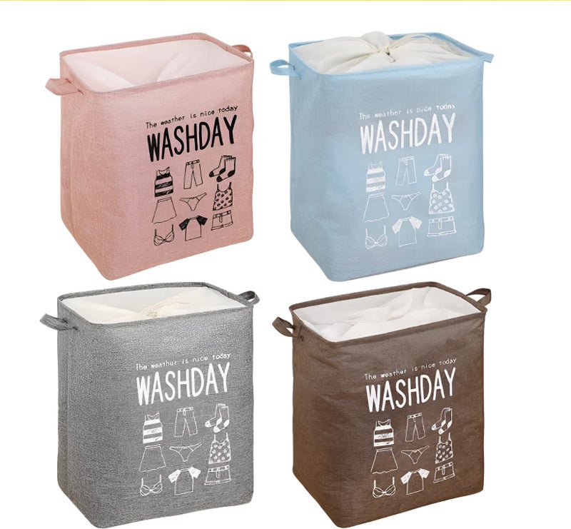 Foldable Hamper Clothes Storage Laundry Basket Organizer Washday – Assorted Color