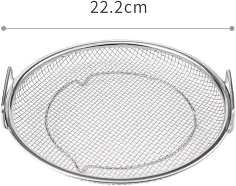 Snevad Oil Filter Tray Stainless Steel Frying Oil Residue Filter Crisping Basket Kitchen Strainer Colander for Washing Vegetables and Fruits Mesh Basket Filter Cooking Oil Draining Net [24x22.5x4 CM] - Image 2