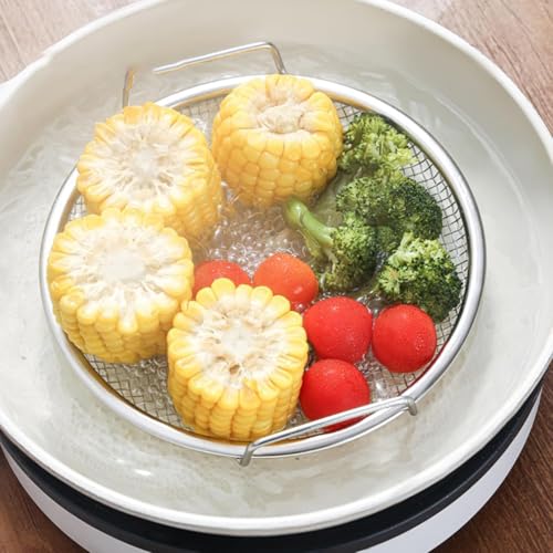 Snevad Oil Filter Tray Stainless Steel Frying Oil Residue Filter Crisping Basket Kitchen Strainer Colander for Washing Vegetables and Fruits Mesh Basket Filter Cooking Oil Draining Net [24x22.5x4 CM] - Image 5