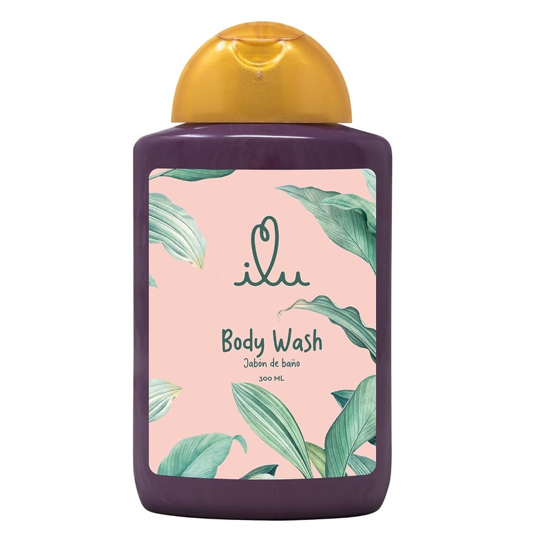 ILU Body Wash Nourishing Hydra Cleanser Moisturizing Sensitive Skin Shower Gel Pleasant Aroma Gentle Hydrating Cleanser for Normal Skin Refreshing Feel Natural SulfateFree Body Wash Women - Image 1