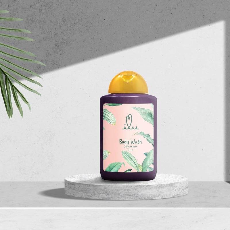 ILU Body Wash Nourishing Hydra Cleanser Moisturizing Sensitive Skin Shower Gel Pleasant Aroma Gentle Hydrating Cleanser for Normal Skin Refreshing Feel Natural SulfateFree Body Wash Women - Image 4