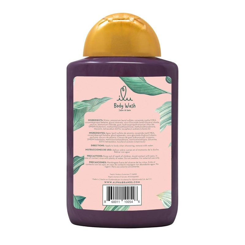 ILU Body Wash Nourishing Hydra Cleanser Moisturizing Sensitive Skin Shower Gel Pleasant Aroma Gentle Hydrating Cleanser for Normal Skin Refreshing Feel Natural SulfateFree Body Wash Women - Image 2