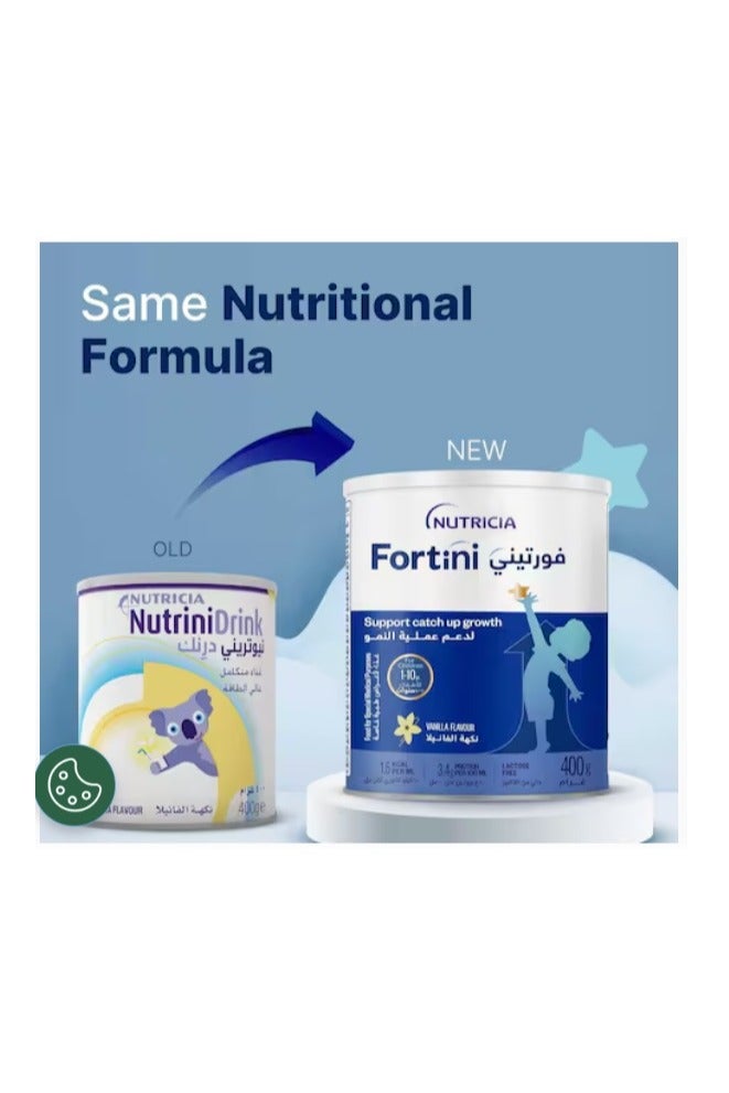 Nutricia Fortini Drink Powder Vanilla 400GM - Image 2