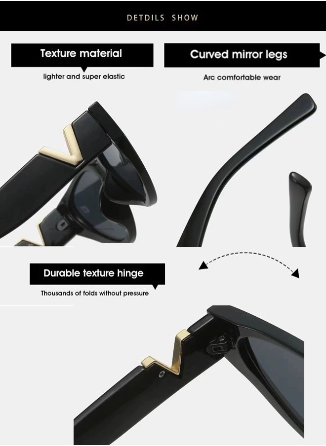 ShebSheb Womens Cat Eye Sunglasses  - Image 2