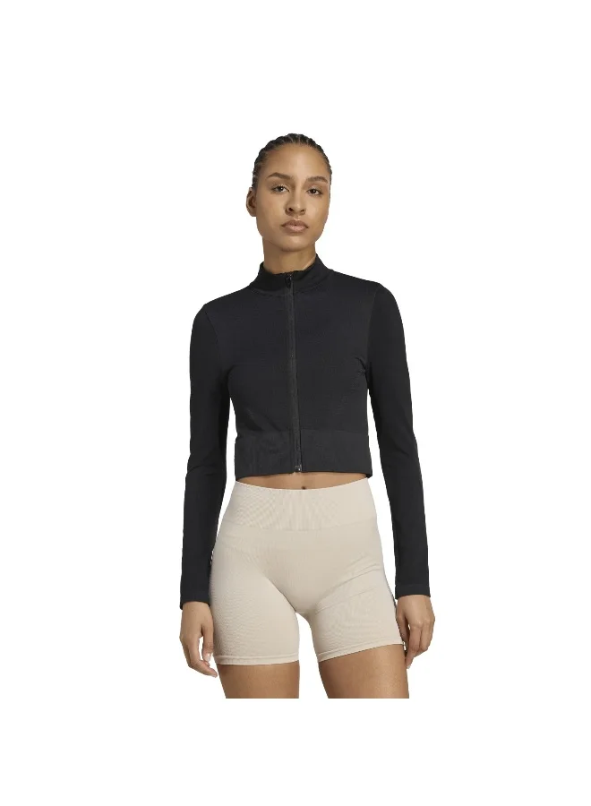 Adidas Adidas We Knit Jkt Black Sweatshirt (Long Sleeve) Sweatshirts For Women