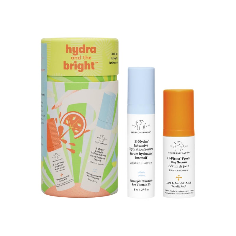 Drunk Elephant Hydra and the Bright - Includes C-Firma (9 ml) and B-Hydra (8 ml) - Clean Clinical Skincare - Cruelty-Free - Dermatologist-Tested - Free of Essential Oils, Silicones, and Fragrance - Image 1