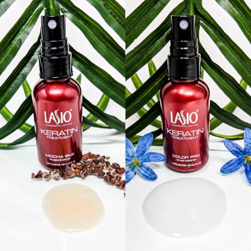 Lasio Pro Keratin Hair Treatment Kit for Salon Use– Includes Keratin Tropic, One Day, Mocha Silk, Color Pro & Hypersilk Clarifying Shampoo (2 Oz Each – Reduces Curls, Eliminates Frizz, Repairs & Shine - Image 3