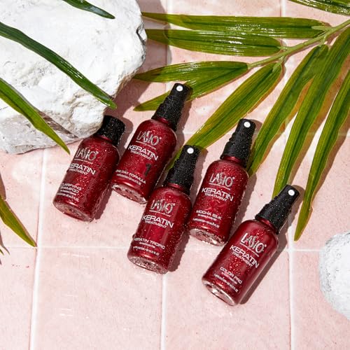 Lasio Pro Keratin Hair Treatment Kit for Salon Use– Includes Keratin Tropic, One Day, Mocha Silk, Color Pro & Hypersilk Clarifying Shampoo (2 Oz Each – Reduces Curls, Eliminates Frizz, Repairs & Shine - Image 2