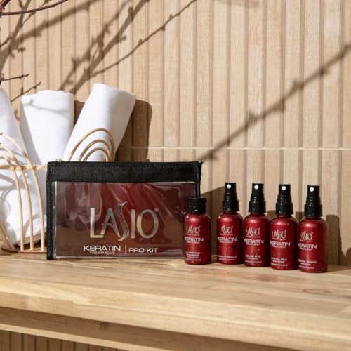Lasio Pro Keratin Hair Treatment Kit for Salon Use– Includes Keratin Tropic, One Day, Mocha Silk, Color Pro & Hypersilk Clarifying Shampoo (2 Oz Each – Reduces Curls, Eliminates Frizz, Repairs & Shine - Image 4