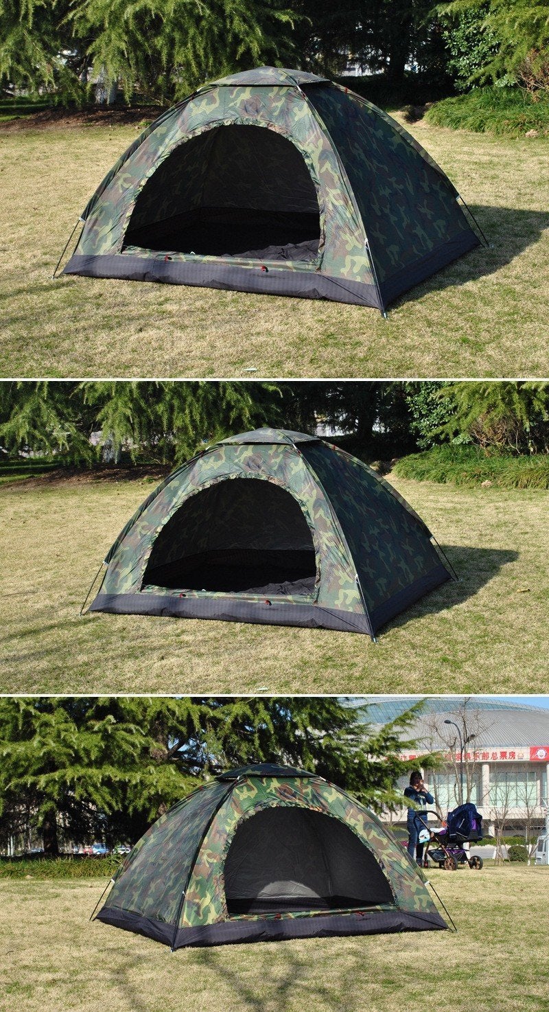 ULTRAZON Polyester Fabric 4 Person Picnic Hiking Camping Waterproof Tent Waterproof with Bag | Multicolour - Image 2