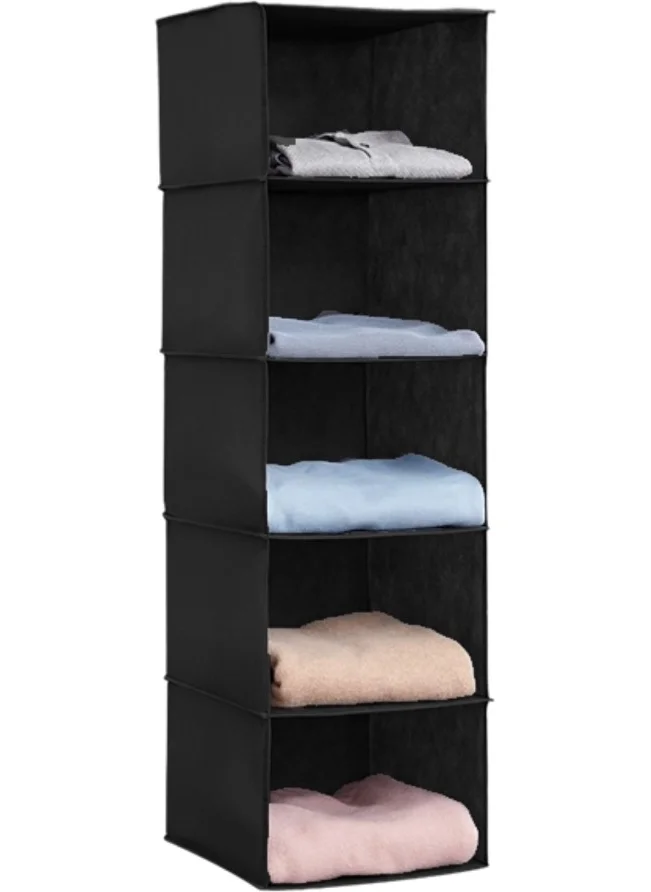 بييف Yuvalin Inside Wardrobe Organizer Luxury 5-Piece Box with Shelf Black