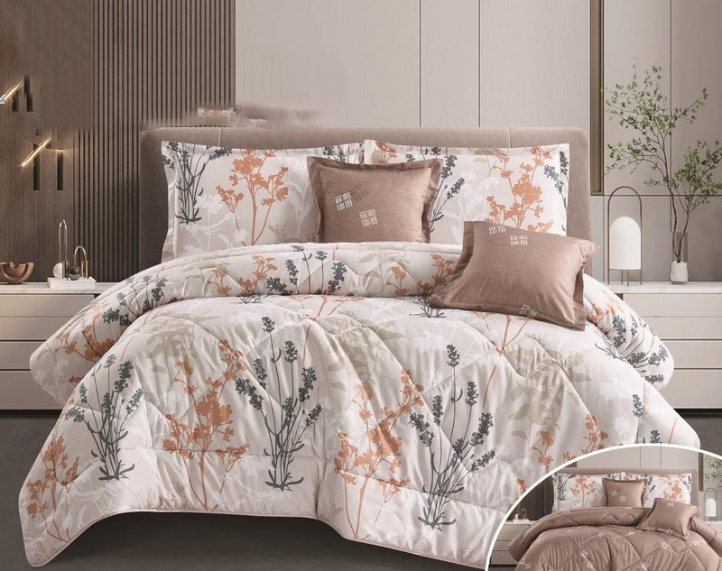 مفرش صيفي نفرين وجهين مكروفايبر 6قطع 260+240