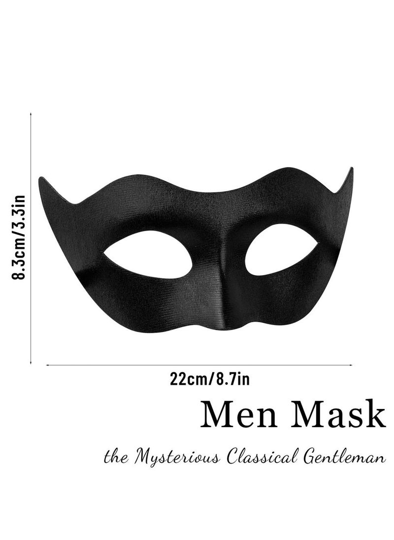 SYOSI - Masquerade Mask for Men Classic Vintage Venetian Mens Mask Lightweight Gentle, Specially for Costume, Theme Parties, Cosplay Mardi Gras, Super Hero Mask Accessory (One Size, Black) - Image 1