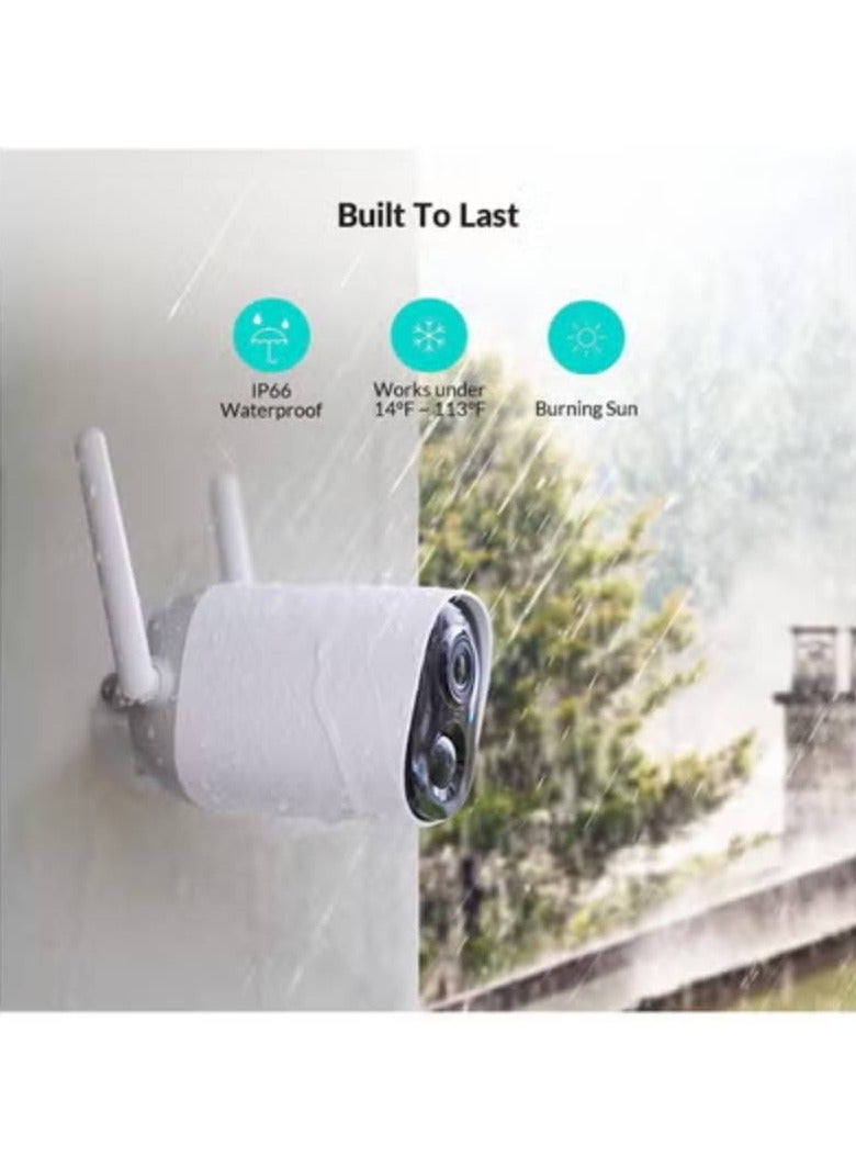 AROAQ Wireless Outdoor Security Camera with AI Detection, 1080P Night Vision, 2-Way Audio, IP66 Waterproof Battery Powered & Solar Compatible  - Image 3