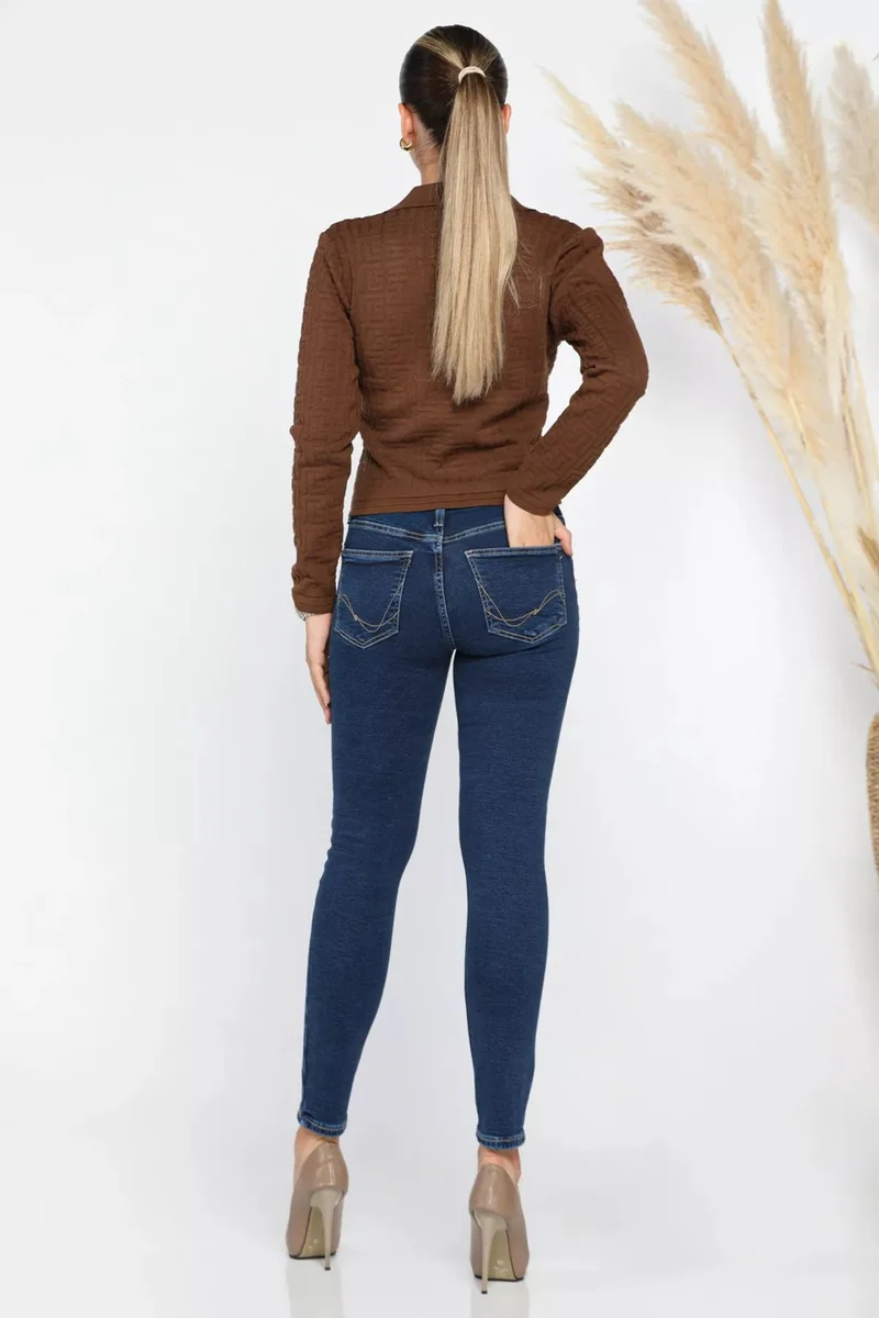 جولسلي Gulseli Women's Lycra High Waist Jeans