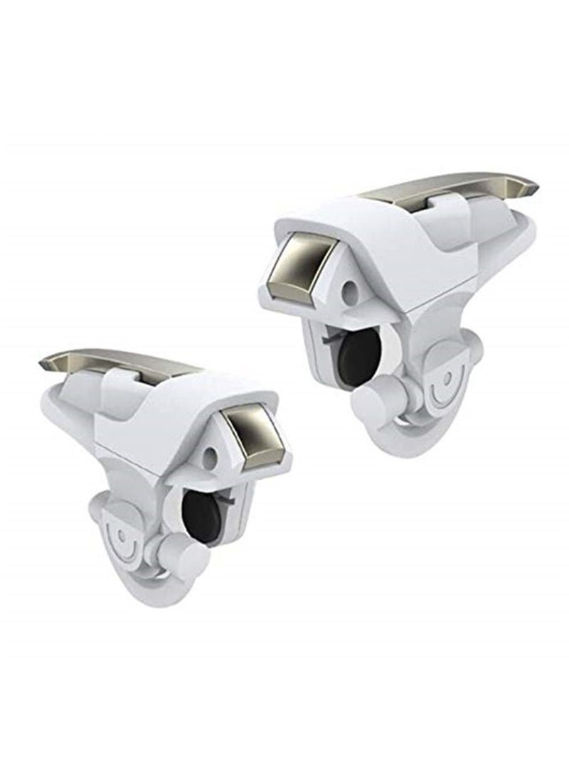 Generic PUBG L1R1 Gaming Trigger Aim Button Handle Shooter Controller for Mobile White  - Image 1