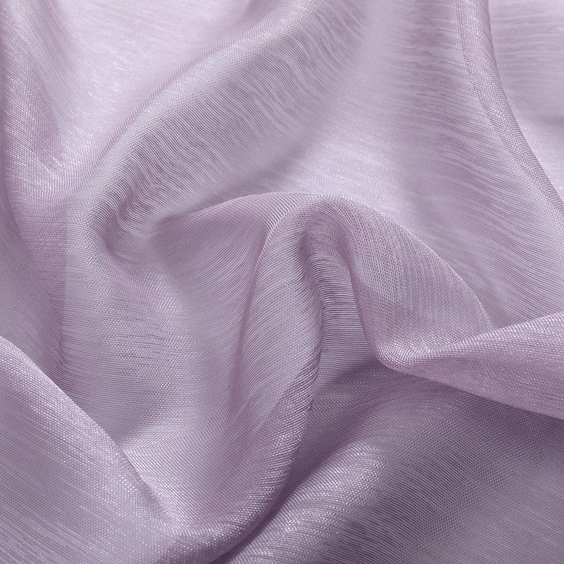 DONREN Purple Sheer Curtains 84 Inches Long Ring Top Window Treatment Luxury Textured Sheer Drapes for Bedroom Lavender Purple 2 Panels - Image 5