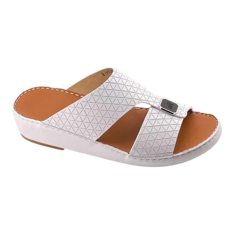 إيت صندل عربي يدوي الصنع للرجال من AET | شبشب رجالي خارجي | شبشب مفتوح من الأمام للاستخدام اليومي | جلد بقر عربي أصلي مع ابزيم| تصميم عربي جديد | نعل داخلي بني| مريح وخفيف الوزن - Image 1