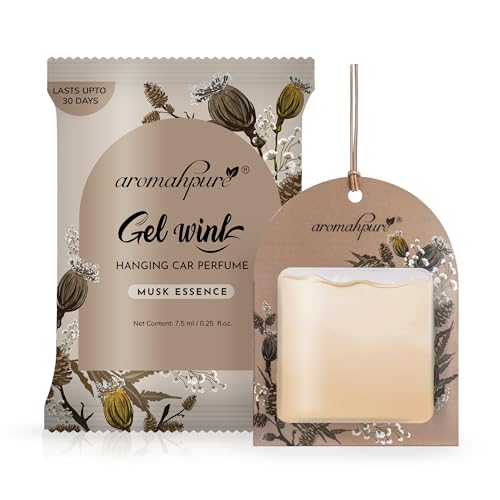Aromahpure Gel Wink Hanging Car Perfume | Long-Lasting Gel Based Car Air Freshener | Car Accessories | Last Up to 30 Days (Pack 1, Musk) - Image 1