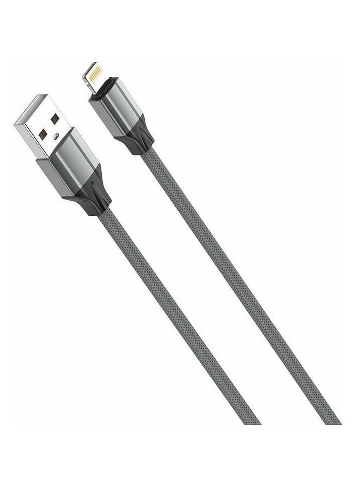 لدنيو LS441 TPE كابل شحن سريع لايتنينج إلى USB-A، طول 1 متر وتيار 2.4 أمبير بحد أقصى - آيفون - رمادي - Image 1